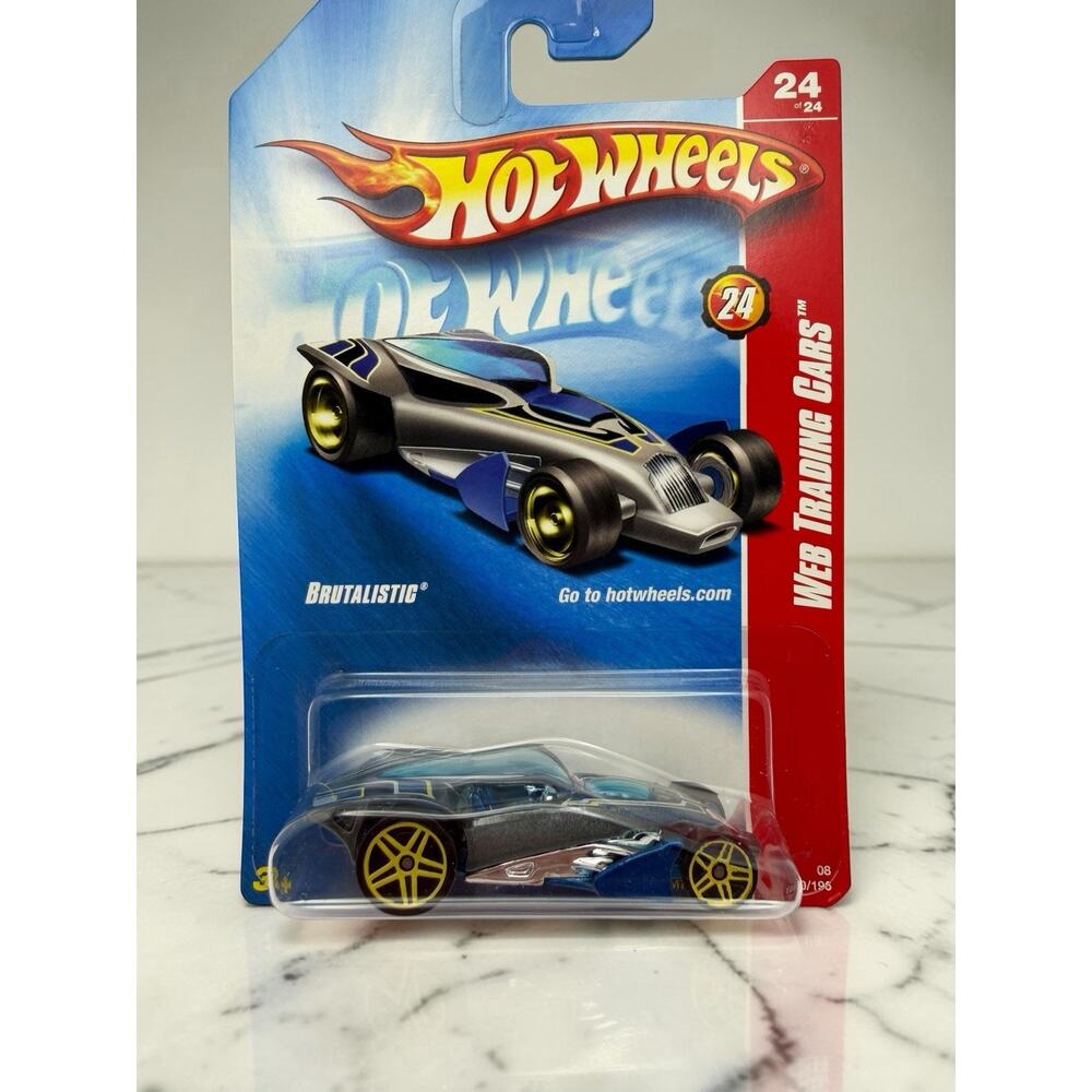 Hot Wheels Brutalistic Web Trading Cars 1:64 Diecast Blue/Black 2008 Unopened